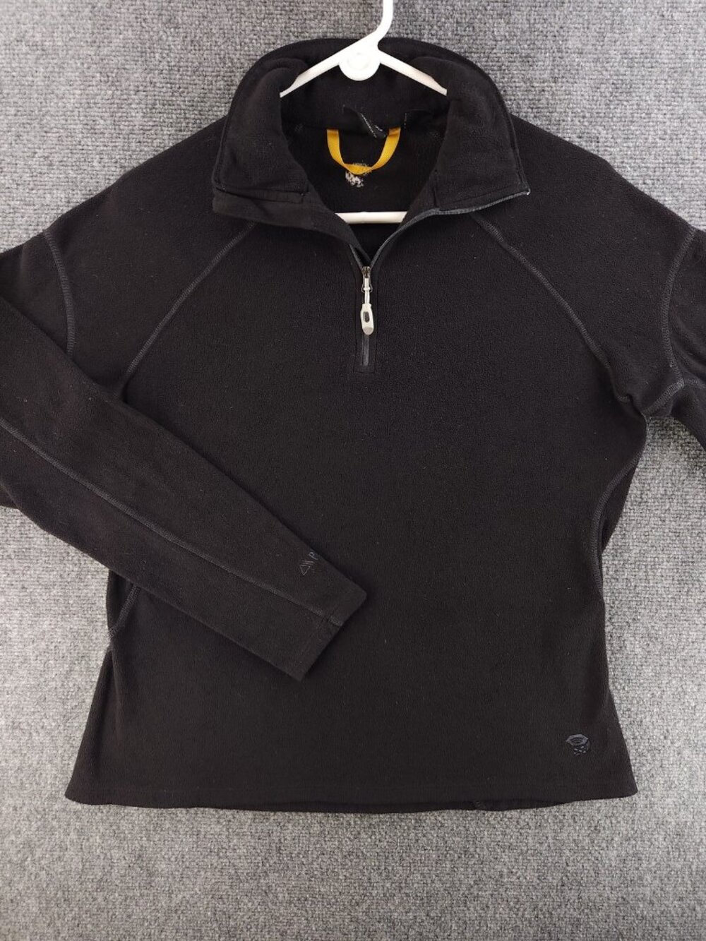 Mountain Hardwear POLARTEC Classic Logo Pullover Large Womens 1/4 Zip Black Knit